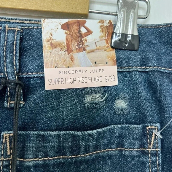 NWT Sincerely Jules Women’s Super High Rise Jeans Size 9/29 - Picture 3 of 16